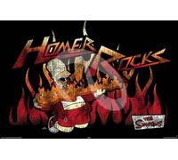 The Simpsons, Homer Rocks, - Impression d'affiches - Taille 91,5x61 cm