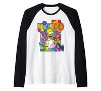 The Simpsons Homer Simpson Burping Duff Beer Pop Art Manche Raglan