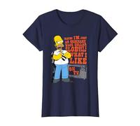 The Simpsons Homer Simpson Just an Ordinary Blue Collar Slob T-Shirt, Femme, Bleu Marine, XS