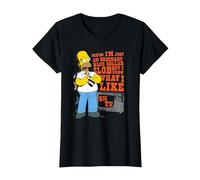 The Simpsons Homer Simpson Just an Ordinary Blue Collar Slob T-Shirt, Femme, Noir, L