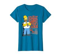 The Simpsons Homer Simpson Just an Ordinary Blue Collar Slob T-Shirt, Femme, Saphir, XL