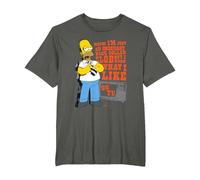 The Simpsons Homer Simpson Just an Ordinary Blue Collar Slob T-Shirt, Homme Grandes Tailles, Asphalte, 2X Tall