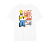 The Simpsons Homer Simpson Just an Ordinary Blue Collar Slob T-Shirt, Homme Grandes Tailles, Blanc, 2X Tall