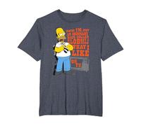 The Simpsons Homer Simpson Just an Ordinary Blue Collar Slob T-Shirt, Homme Grandes Tailles, Bleu Chiné, 2X Tall