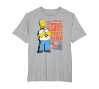 The Simpsons Homer Simpson Just an Ordinary Blue Collar Slob T-Shirt, Homme Grandes Tailles, Gris Chiné, 2X Tall