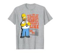 The Simpsons Homer Simpson Just an Ordinary Blue Collar Slob T-Shirt, Homme, Gris Chiné, 3XL
