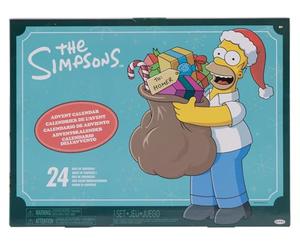 The Simpsons - Licence Officielle - Jakks Pacific - Calendrier de l’Avent avec 24 Figurines ou Accessoires - Univers Springfield - Jouet à Collectionner - Décors Inclus - Cadeau Enfants Noël 3 Ans+