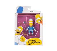 The Simpsons - Licence Officielle - Jakks Pacific - Figurine Bart Hockey 12,5 cm avec Crosse et Palet - Personnage Série Télé - Articulé avec Accessoires Sport - Fans Collection Univers Animation