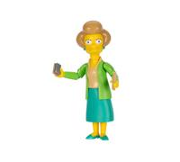 The Simpsons - Licence Officielle - Jakks Pacific - Figurine Edna Krabappel 12,7 cm avec Craie et Règle - Jouet Série TV Articulé - Accessoires Inclus - Univers École Springfield Collection Fan