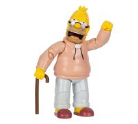 The Simpsons - Licence Officielle - Jakks Pacific - Figurine Grampa Simpson 12,7 cm avec Canne - Collection Série Télé Animation - Jouet Articulé à Exposer - Accessoires Inclus - Figurine TV Classique