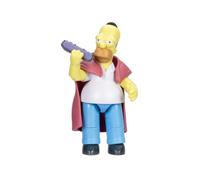 The Simpsons - Licence Officielle - Jakks Pacific - Figurine Homer Malade 12,5 cm avec Sandwich - Jouet de Collection Articulé - Univers Animation - Reproduction Scène Culte Série Télé
