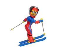 The Simpsons - Licence Officielle - Jakks Pacific - Figurine Ned Flanders 12,5 cm avec Bâtons et Skis - Série Télé - Jouet Articulé avec Accessoires - Collection Humour Animation Fans