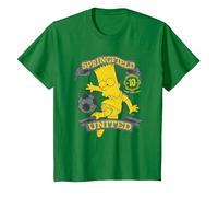 The Simpsons Soccer Barbe Simpson Springfield United T-Shirt, Enfant, Vert Kelly, 8 Ans