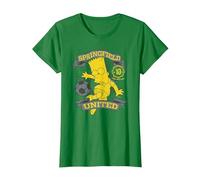 The Simpsons Soccer Barbe Simpson Springfield United T-Shirt, Femme, Vert Kelly, XS