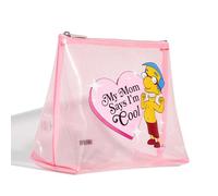 The Simpsons x Skinnydip Homer Mmmmmm Trousse de toilette mignonne et transparente pour cosmétiques, accessoires de voyage et essentiels - Portable, légère et durable, Trousse de toilette Mom Says I'm