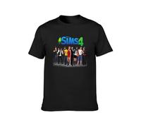 The Sims 4 Character Men's T-Shirt Unisex Black Cotton Print Tee Shirts M