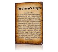 The Sinners Prayer Tin Sign 12x8 Inch