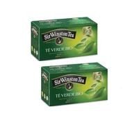Thé Sir Wiston | Thé Vert Bio des Plantations Nilgiri - 2 x 20 Sachets de Thé (70 Gr)