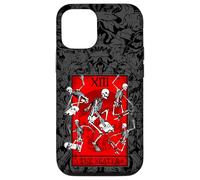 The Skater Tarot Card Skateboard Squelettes Occultes Rouge Coque pour iPhone 12/12 Pro