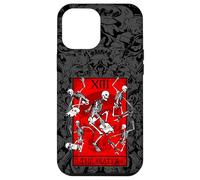 The Skater Tarot Card Skateboard Squelettes Occultes Rouge Coque pour iPhone 12 Pro Max