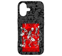 The Skater Tarot Card Skateboard Squelettes Occultes Rouge Coque pour iPhone 17
