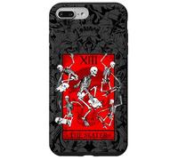 The Skater Tarot Card Skateboard Squelettes Occultes Rouge Coque pour iPhone 7 Plus/8 Plus
