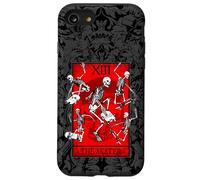 The Skater Tarot Card Skateboard Squelettes Occultes Rouge Coque pour iPhone SE (2020) / 7/8