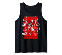 The Skater Tarot Card Skateboard Squelettes Occultes Rouge Débardeur