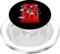 The Skater Tarot Card Skateboard Squelettes Occultes Rouge PopSockets PopGrip pour MagSafe