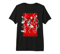 The Skater Tarot Card Skateboard Squelettes Occultes Rouge T-Shirt Haut de Gamme