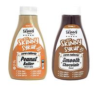 The Skinny Foods Twin Pack Peanut Butter & Chocolate Flavoured Dessert Topping Syrup,Sugar Free,Zero Calories