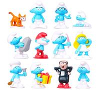 The Sm-rfs Figurines- 12 Pcs The Sm-urf Gâteau Topper, Mini Gâteau Décoration, Gâteau De Douche Fête d'anniversaire Fête Décoration Cake Toppers