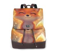 The Smile Little Fox Sac à dos de voyage tendance pour femme, sac à dos décontracté, sac à dos en cuir imprimé pour femme pour le travail