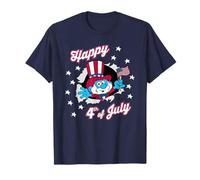 The Smurfs 4th of July Papa Smurf Uncle Sam USA Cartoon T-Shirt