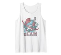 The Smurfs Big Slam Baseball Retro 90's Cartoon Débardeur