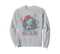The Smurfs Big Slam Baseball Retro 90's Cartoon Sweatshirt