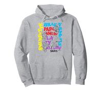 The Smurfs Character Outlines and Groovy Text Cartoon Sweat à Capuche