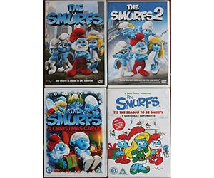 The Smurfs - Christmas complete collection 4 dvds: The Smurfs 1 + 2 + A Christmas Carol + 'Tis The Season to be Smurfy 4 Christmas Favourites