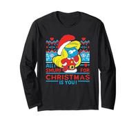 The Smurfs Christmas Ugly Sweater Manche Longue