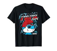 The Smurfs Chrome and Lightning Papa Smurf Retro Cartoon T-Shirt