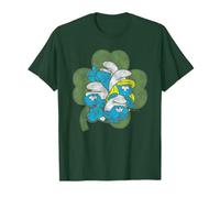The Smurfs Four Leaf Clover Cast St. Patrick's Day Cartoon T-Shirt
