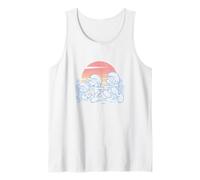 The Smurfs Fun Under The Sunset Gradient Distressed Logo Débardeur