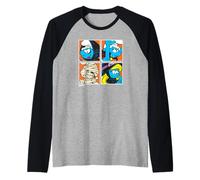 The Smurfs Halloween Dress Up Pop Art Retro Cartoon Manche Raglan