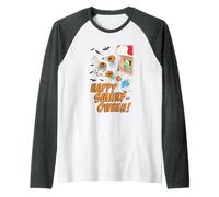 The Smurfs Happy Smurf-oween Halloween Pumpkin Retro Cartoon Manche Raglan