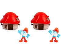 The Smurfs Les Schtroumpfs, 1 Maison Champignon avec 1 Figurine 5,5 cm, Surprise, modèles aléatoires, Jouets pour Enfants à partir de 3 Ans, PUF13 (Lot de 2)