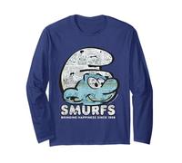 The Smurfs Movie Bringing Happiness Comic Book Pattern Manche Longue