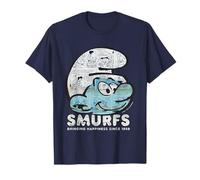 The Smurfs Movie Bringing Happiness Comic Book Pattern T-Shirt