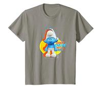 The Smurfs Schtroumpfs Grouchy Don't Smurf with Me! T-Shirt, Enfant, Ardoise, 12 Ans