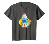 The Smurfs Schtroumpfs Grouchy Don't Smurf with Me! T-Shirt, Enfant, Asphalte, 4 Ans