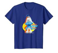 The Smurfs Schtroumpfs Grouchy Don't Smurf with Me! T-Shirt, Enfant, Bleu Royal, 6 Ans